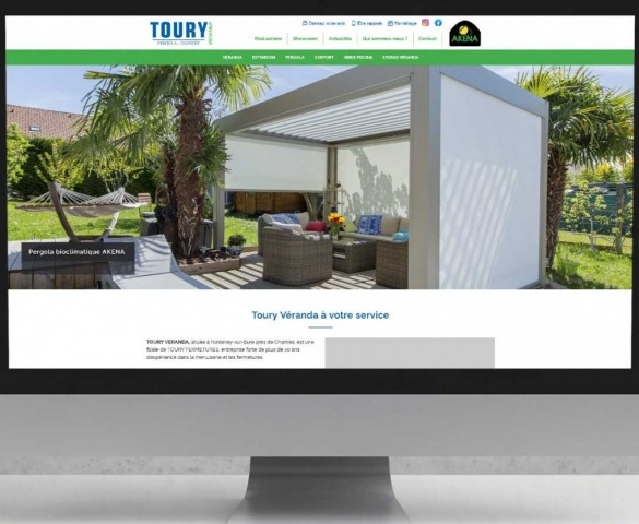 Réalisation d'un site internet pour la société Toury Véranda à Lucé en Eure-et-Loir